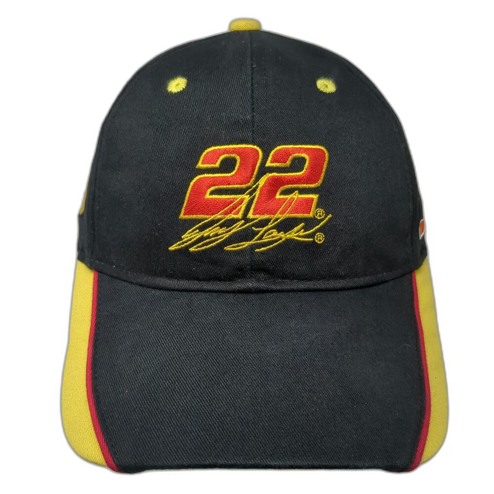 Team Penske Joey Logano 22 Pennzoil AutoZone Black Baseball Cap Hat One Size